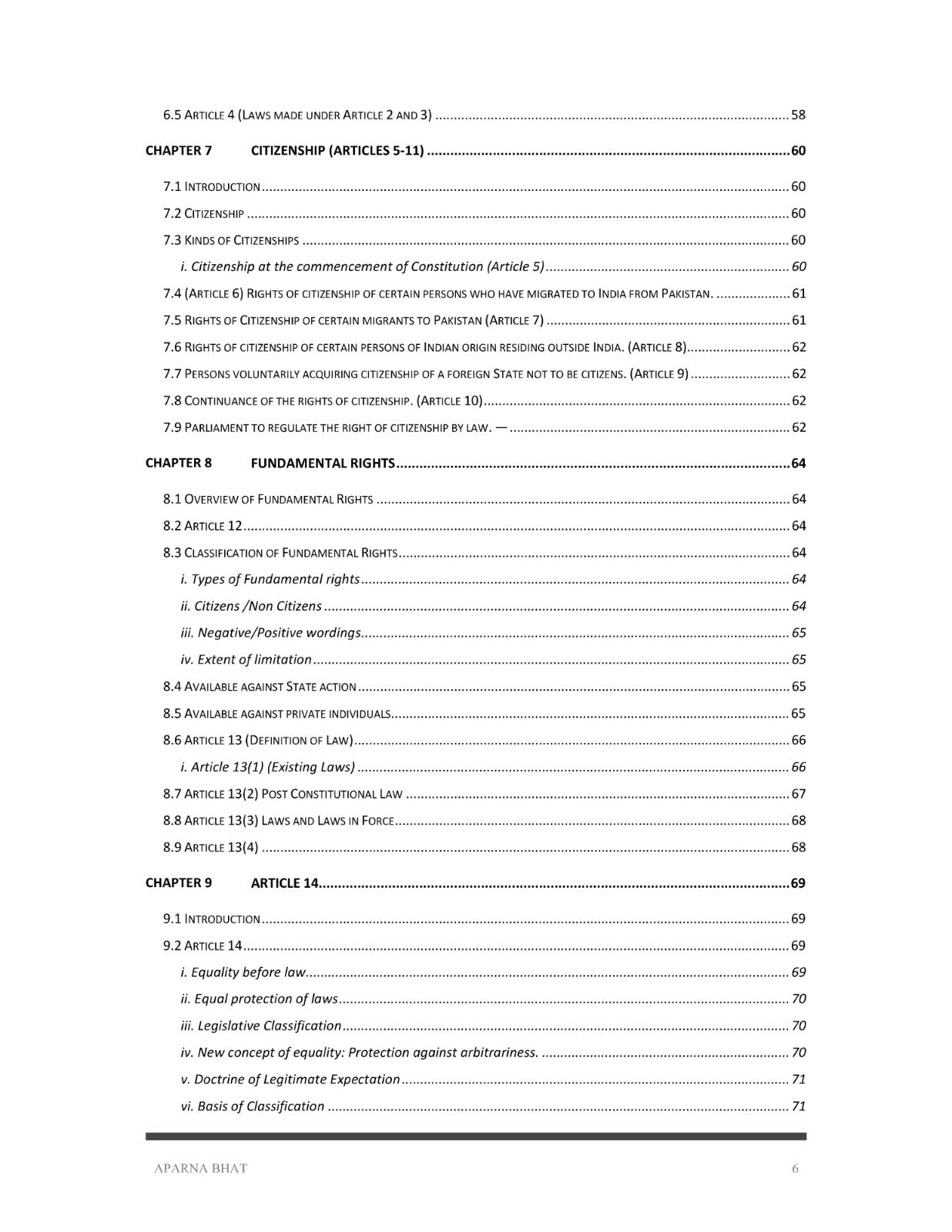 Constitution (Quick Notes) for Judiciary Exams (All States) [Paperback] Aparna Bhat and Anuradha Bhat