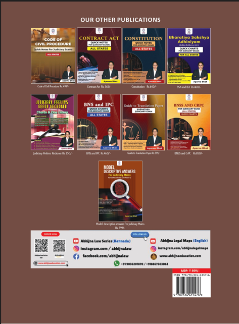 Model Descriptive Answers for Judiciary Mains (Karnataka Judiciary Law Paper-1)