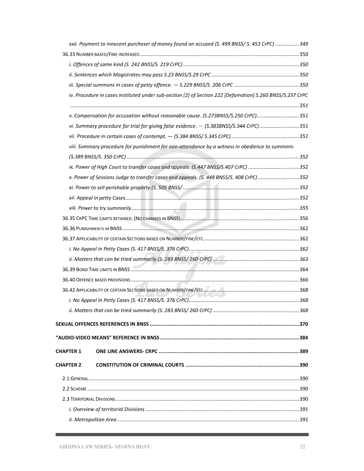 BNSS AND CRPC (QUICK CHARTS) FOR JUDICIARY EXAM (ALL STATES) [Paperback] Aparna Bhat and Anuradha Bhat