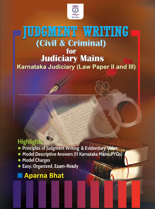 Judgment Writing Book (Civil & Criminal) for Mains [Karnataka Judiciary Law Paper II & III]
