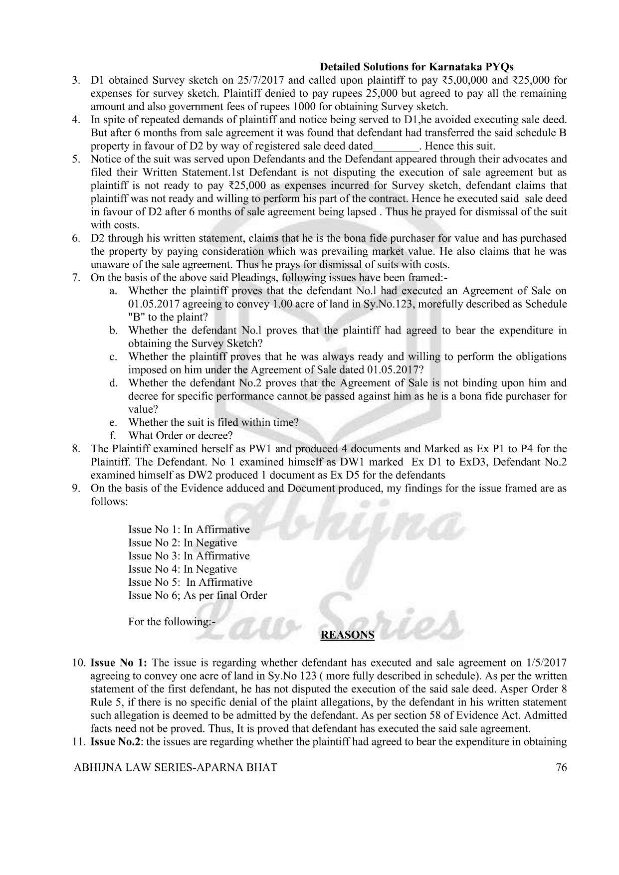 Judgment Writing Book (Civil & Criminal) for Mains [Karnataka Judiciary Law Paper II & III]