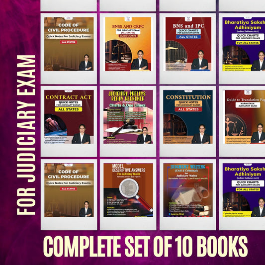 Combo Set of 10 Books (Judiciary Exam Preparation) (Karnataka)