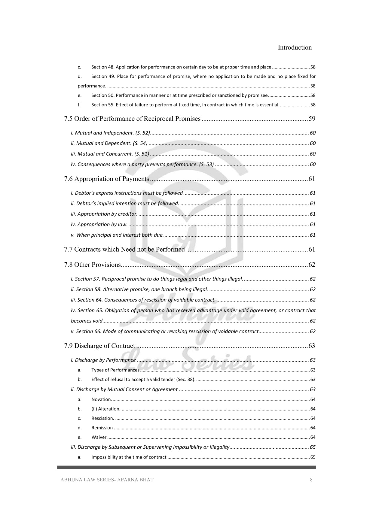 Contract Act (Quick Notes) for Judiciary Exams (All States) [Paperback] Aparna Bhat and Anuradha Bhat