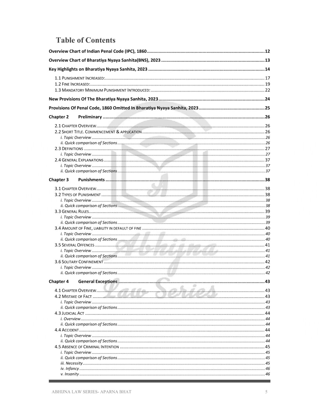 BNS and IPC (Quick Charts) for Judiciary Exam (All States) [Paperback] Aparna Bhat and Anuradha Bhat